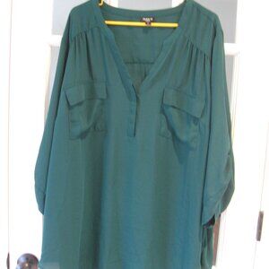 Torrid Hunter Green Blouse